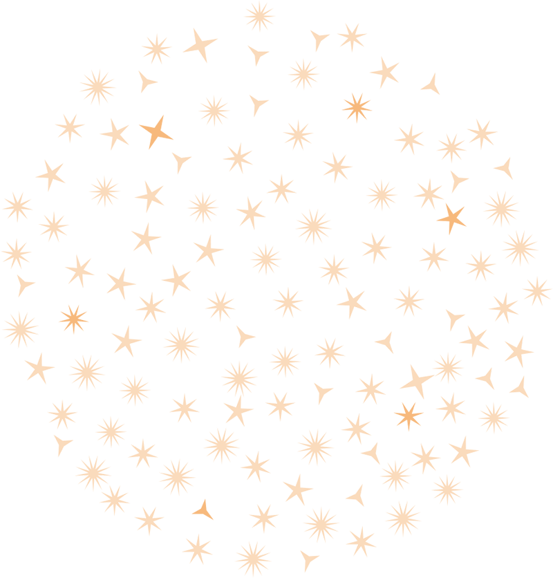 Golden Stars Patternon Blue Background PNG