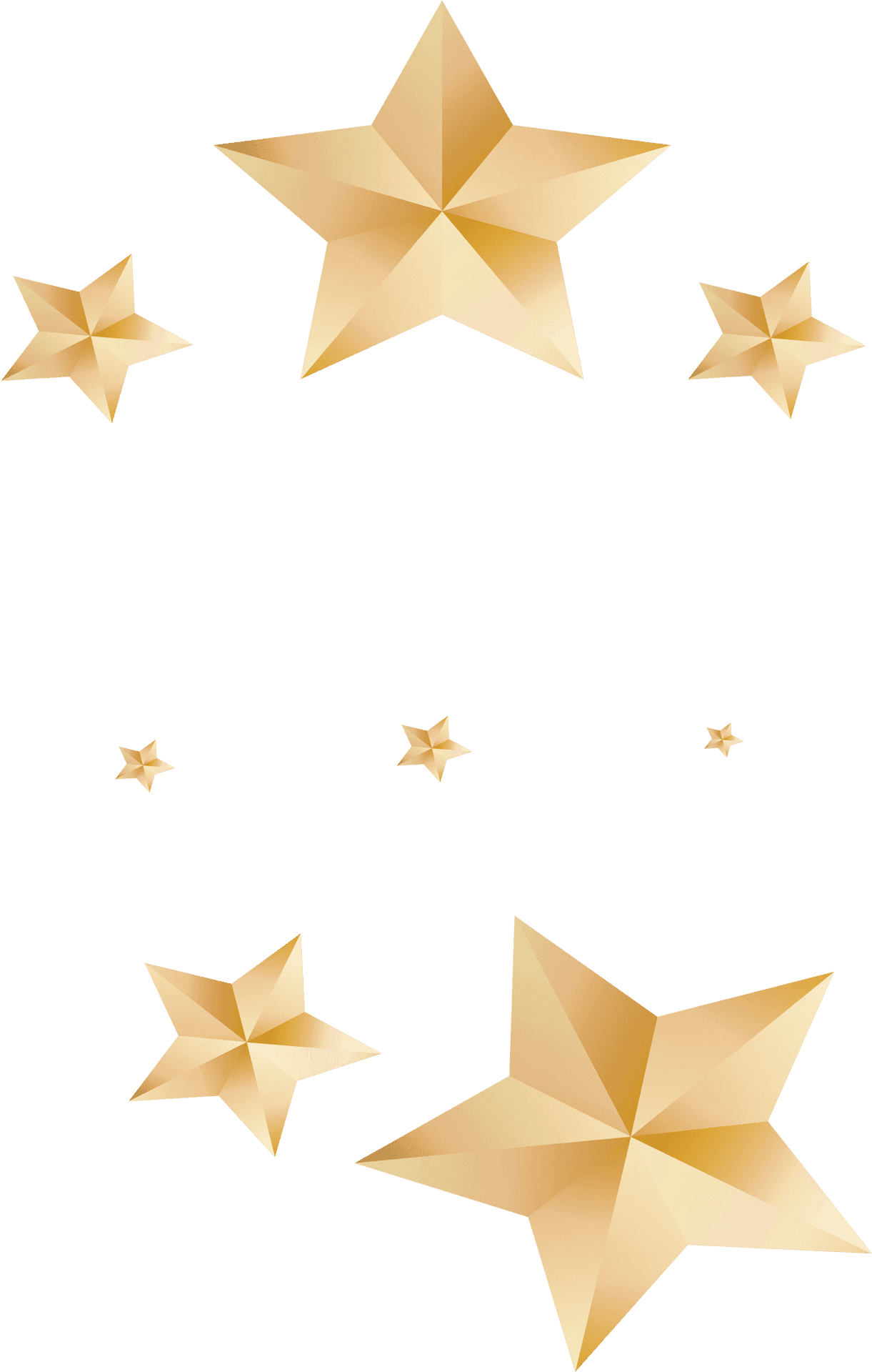 Golden Stars Scatteredon Blue Background PNG