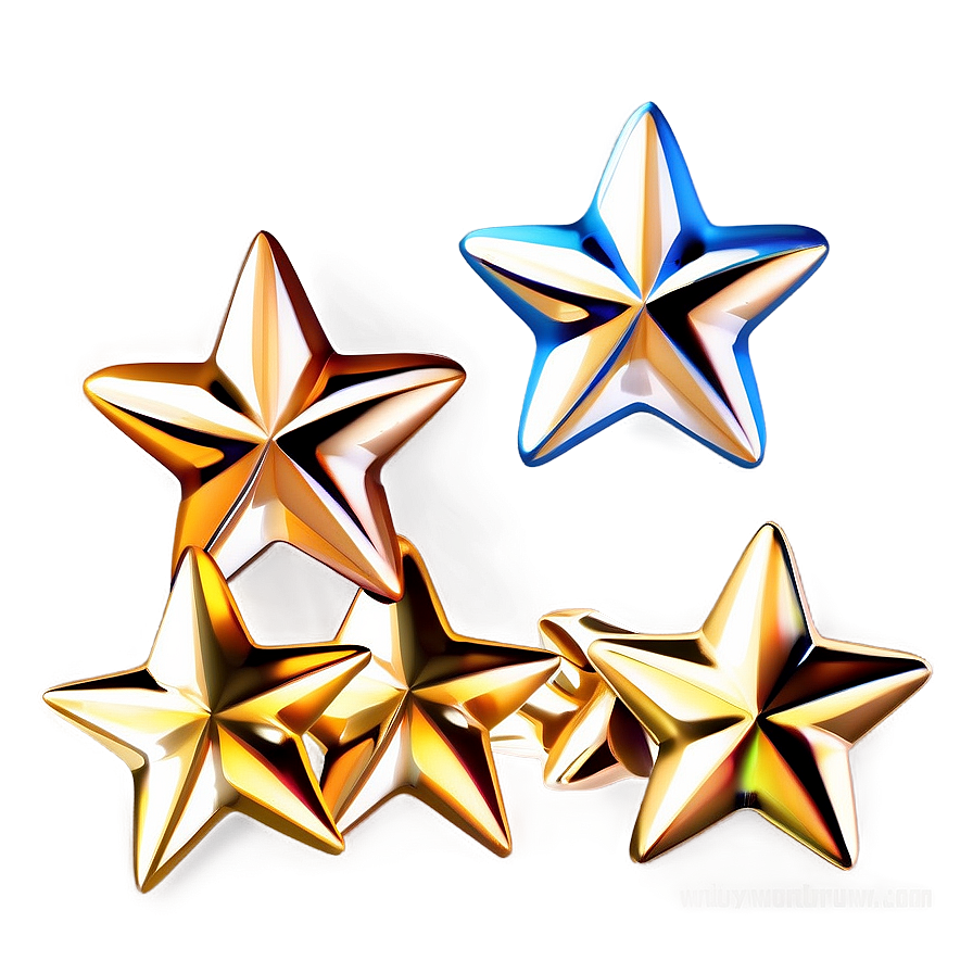 Golden Stars Transparent Png 05252024 PNG