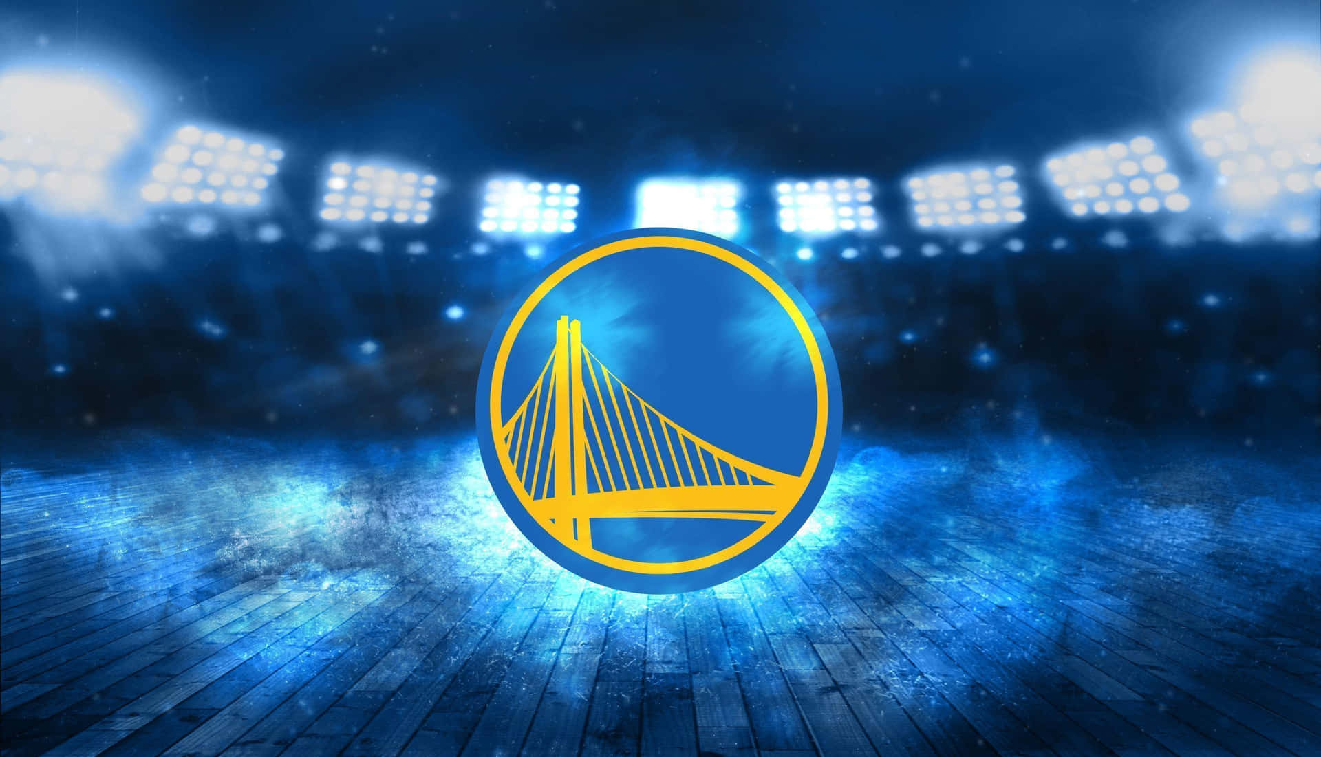 Golden State Warriors Basketball Court Logo Wallpaper