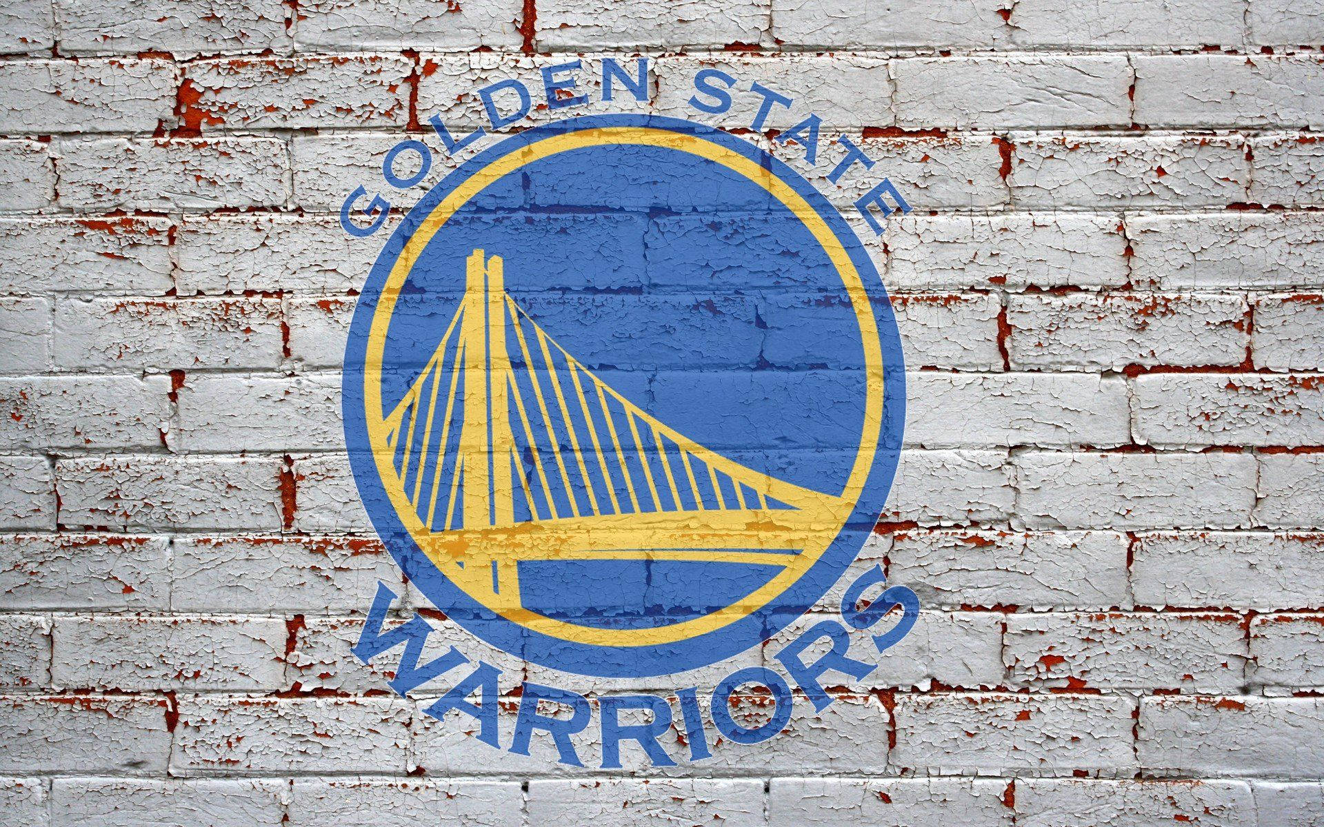 Golden State Warriors Bricked Wall Art Wallpaper