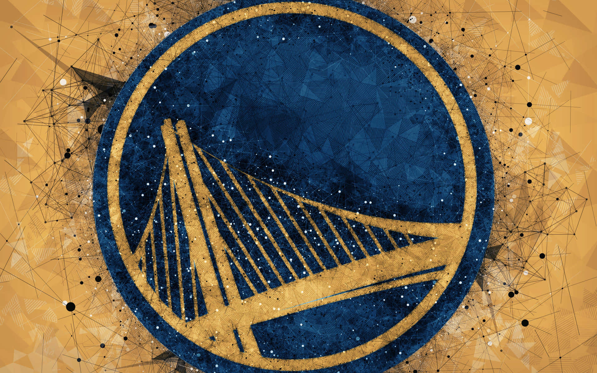 Golden State Warriors Logo Artistic Background Wallpaper