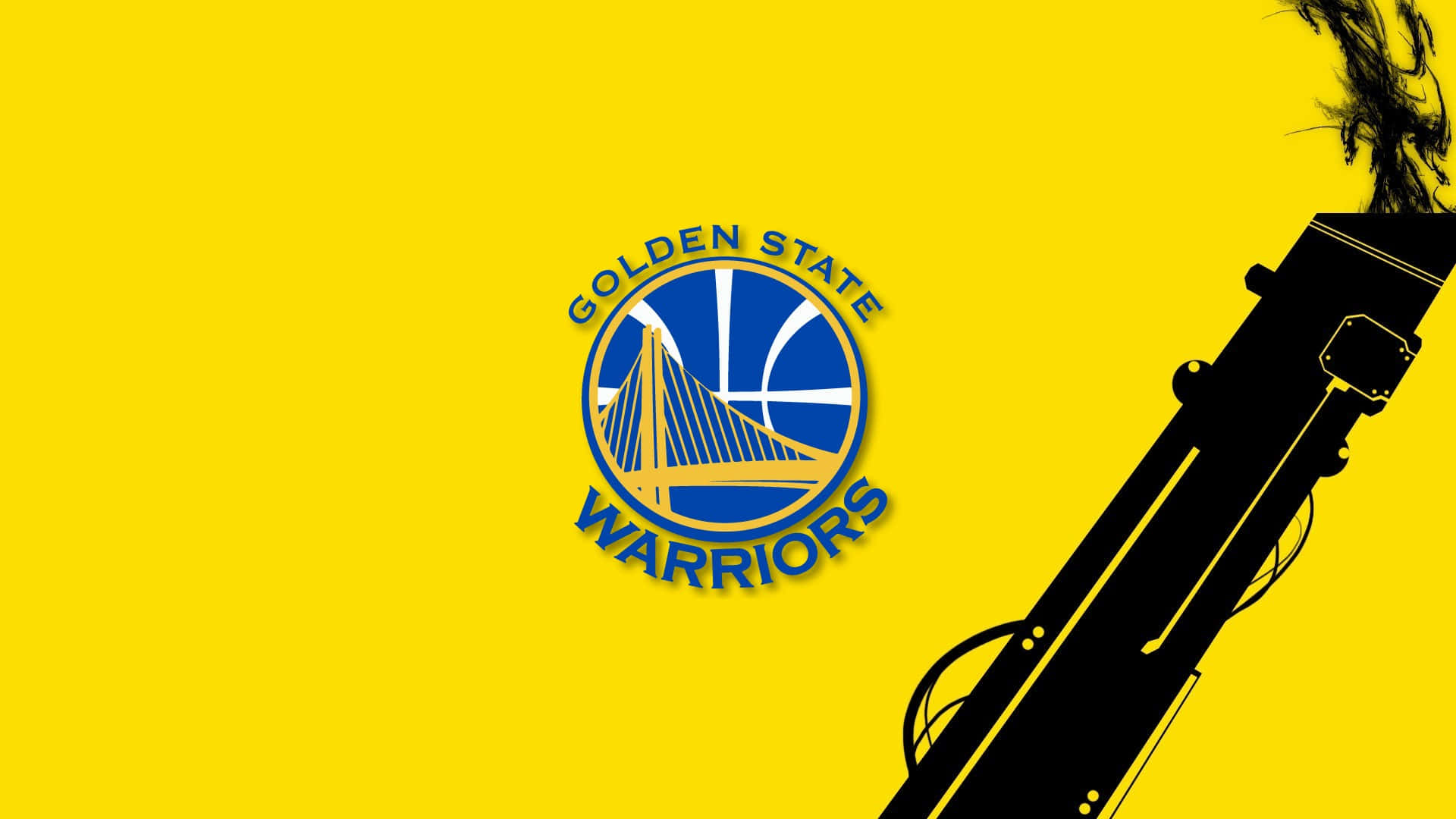 Logotypenför Golden State Warriors Basketlaget. Wallpaper