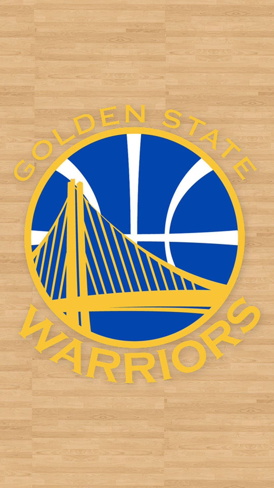 Golden State Warriors Logo In Wooden Background Wallpaper