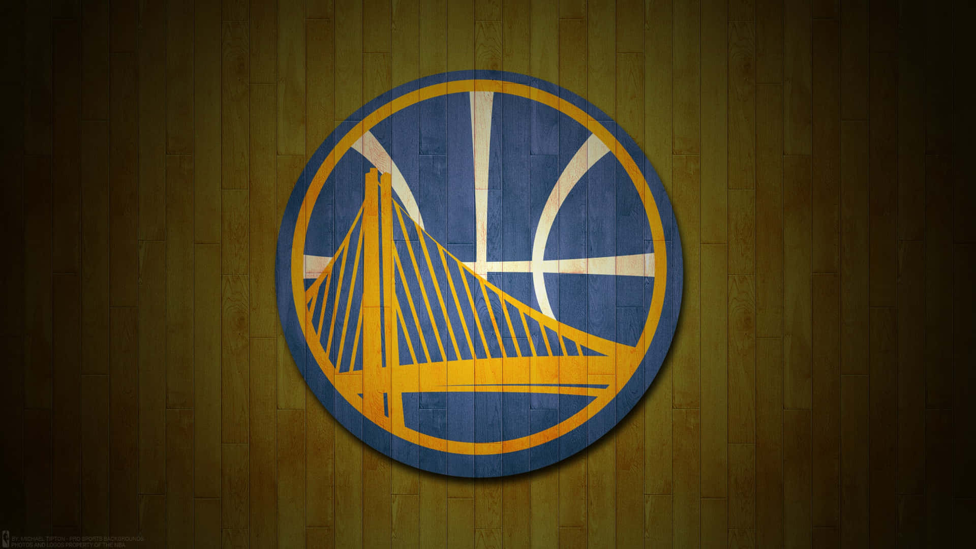 Golden State Warriors Logo Tapet- Udtryk din Loyalitet til det superhold Wallpaper