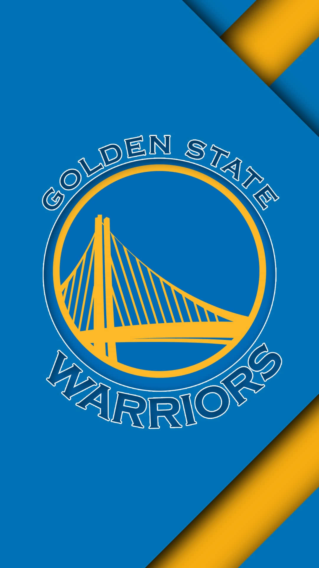Et lys, kraftfuldt og moderne logo af Golden State Warriors. Wallpaper
