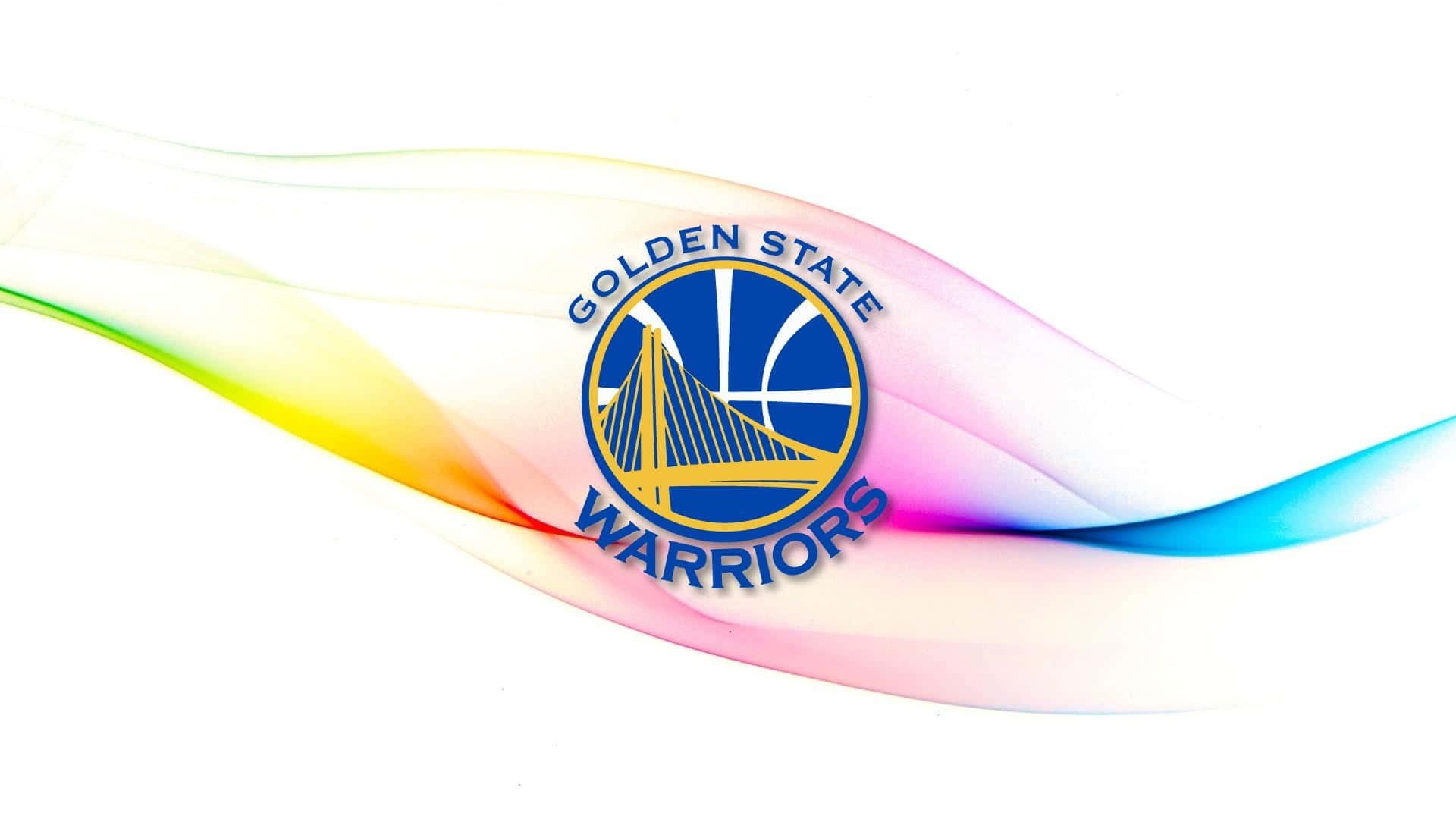 Golden State Warriors Logowith Colorful Smoke Effect Wallpaper