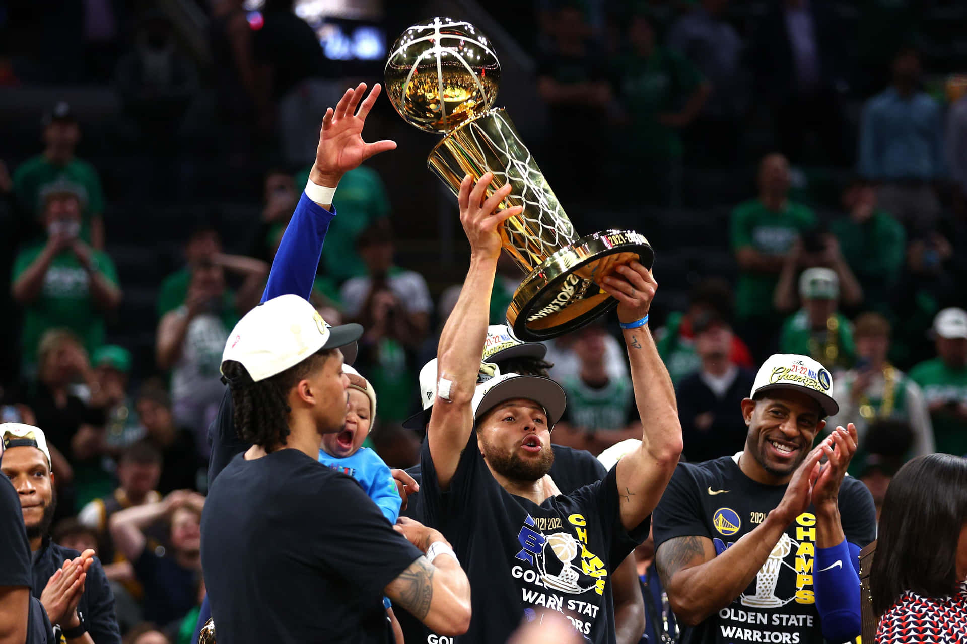 Golden State Warriors Nba Kampioenschap Viering Achtergrond