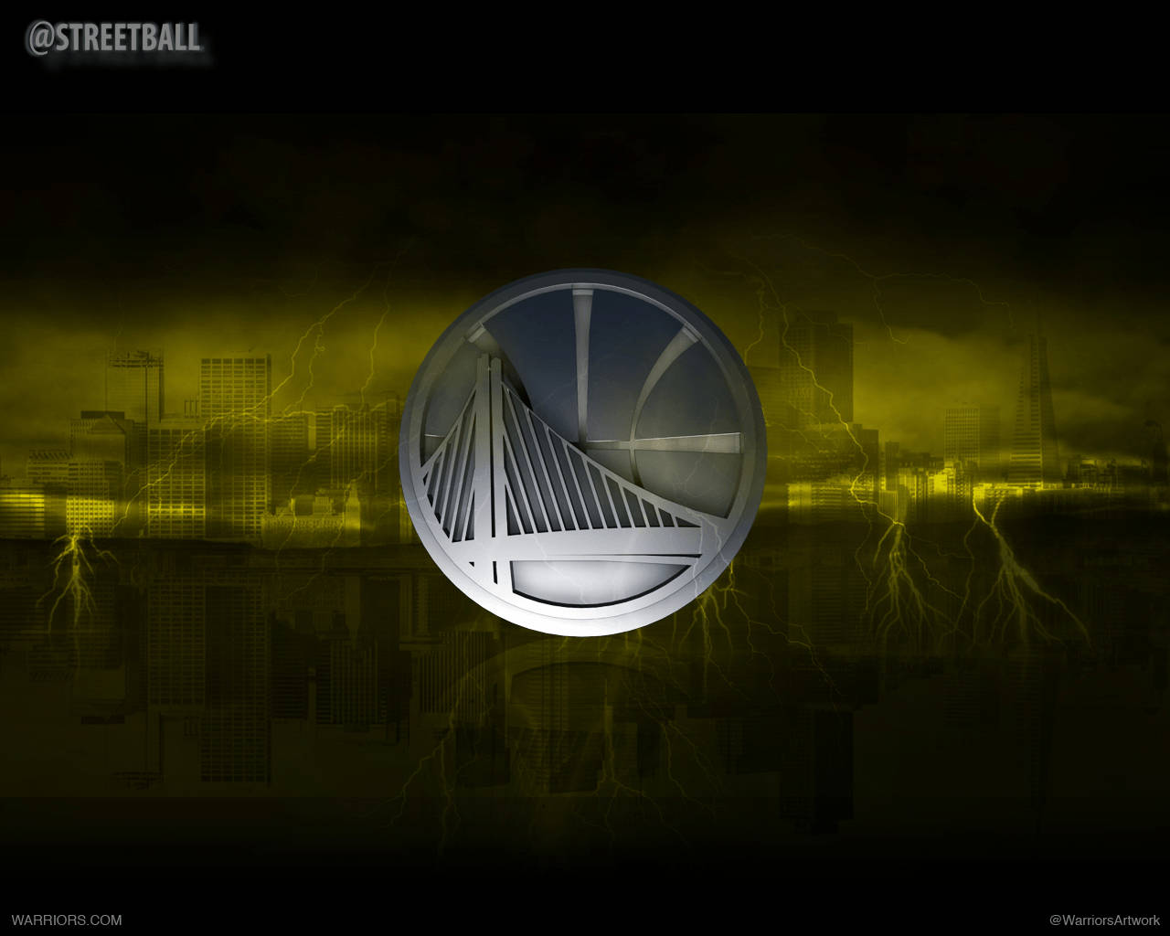 Golden State Warriors Silver Logo Wallpaper