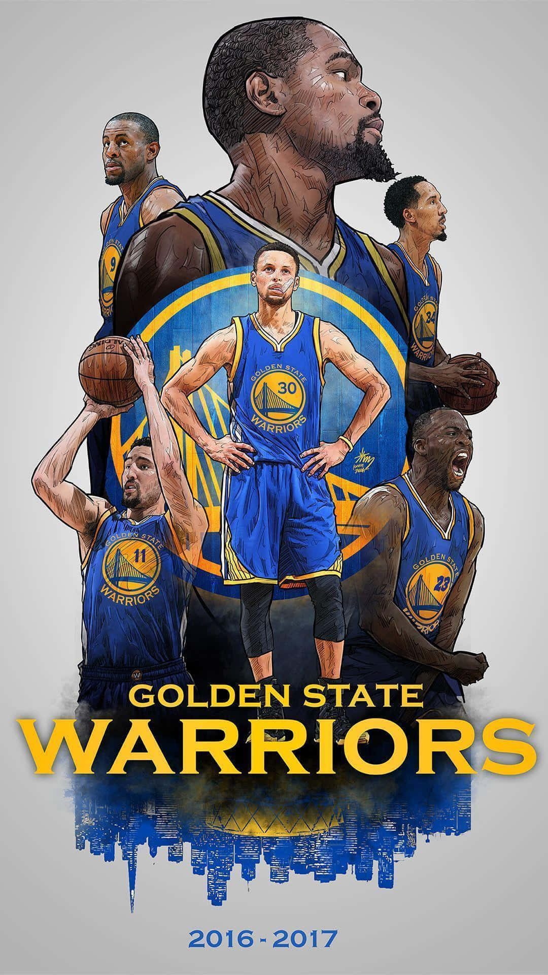 Golden State Warriors20162017 Team Artwork Wallpaper