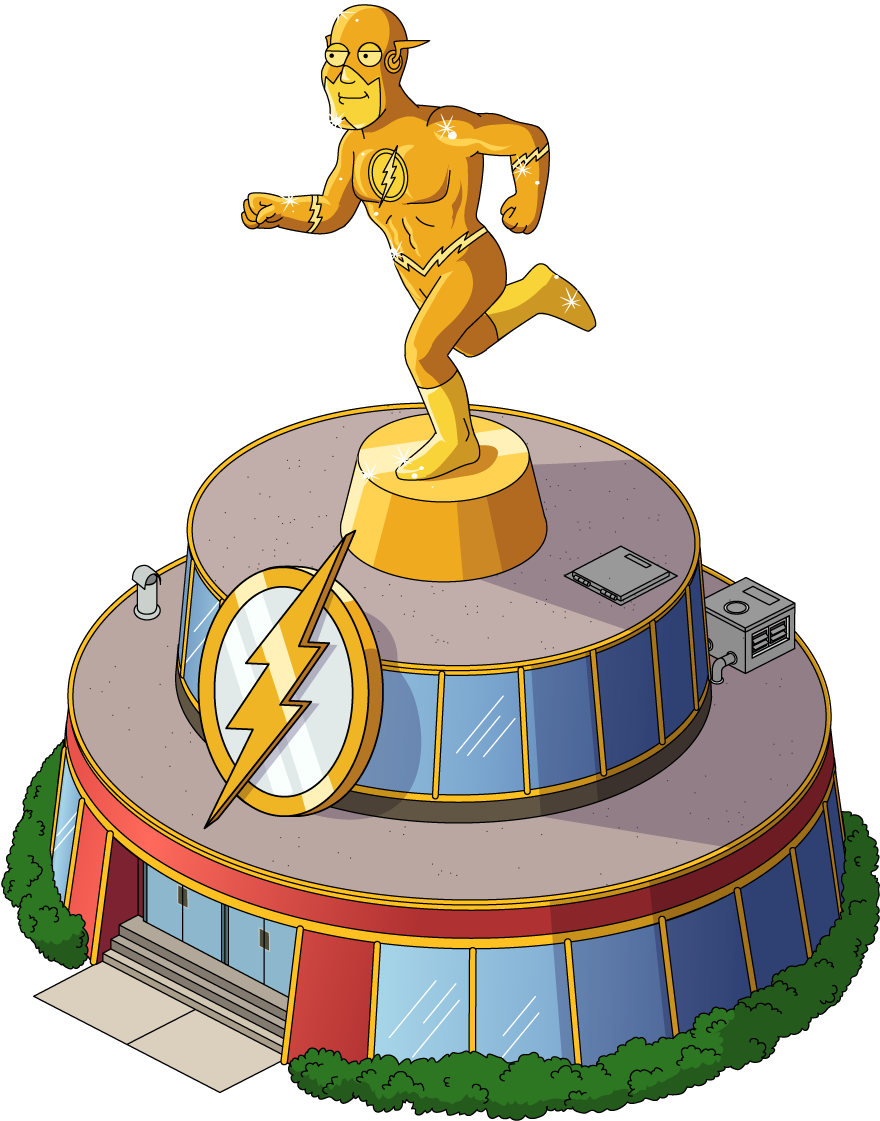 Download Golden Statue Superhero Display | Wallpapers.com