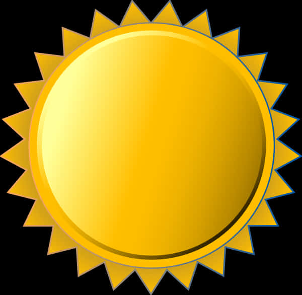 Golden Sun Coin Graphic PNG