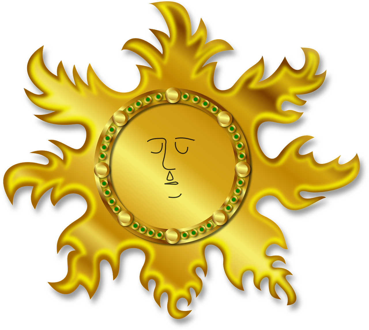 Golden Sun Emblem PNG