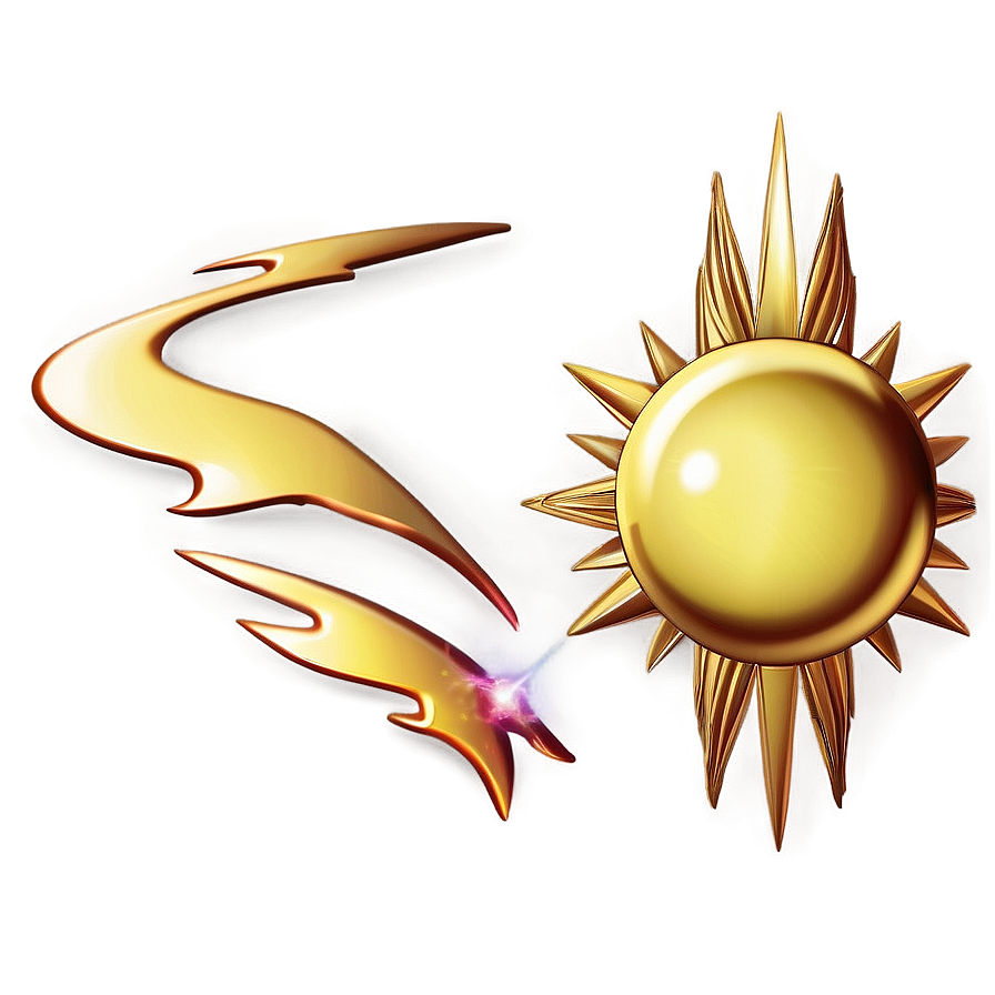 Golden Sun Transparent Png 05252024 PNG