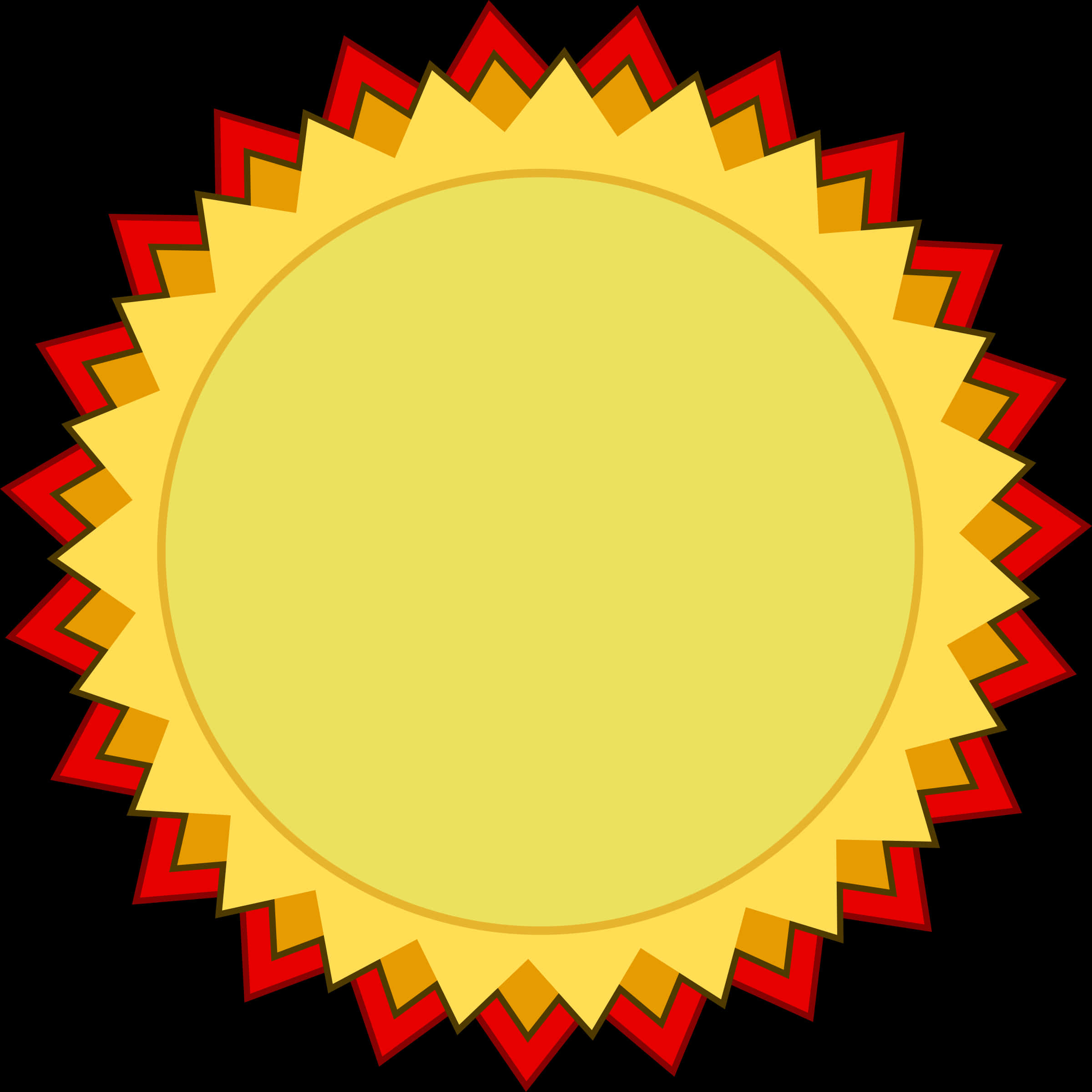 Golden Sunburst Graphic PNG