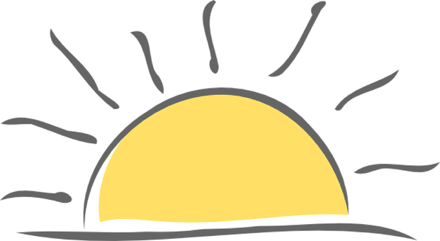 Golden Sunrise Silhouette PNG