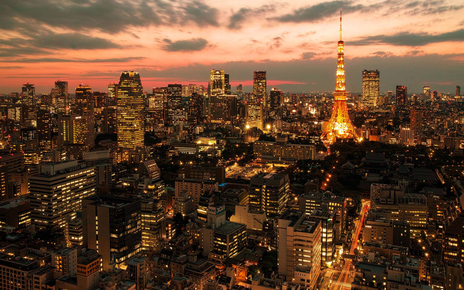 Golden Sunset At Tokyo Tower Picture