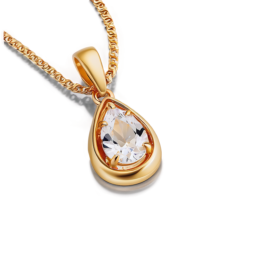 Golden Teardrop Jewelry Png Vcf PNG