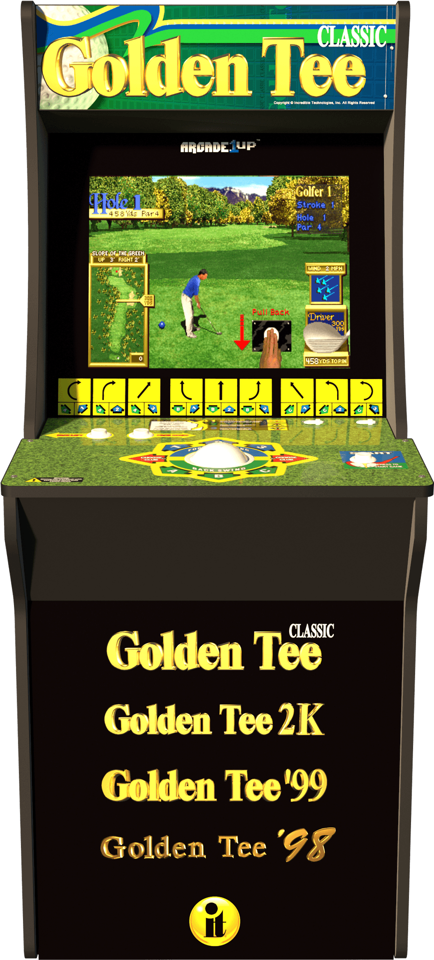 Golden Tee Arcade Cabinet PNG
