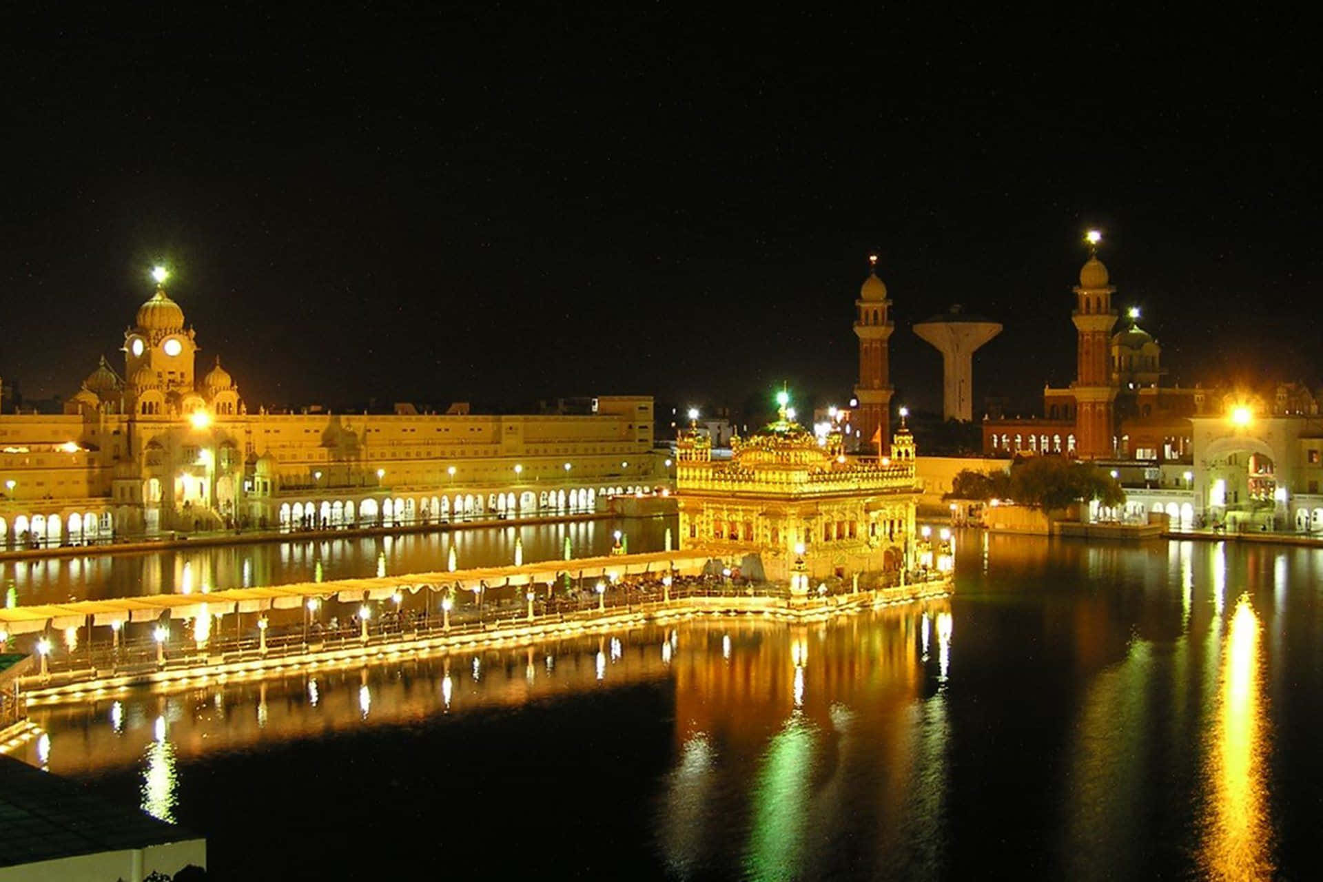 Majestic Golden Temple at Sunrise