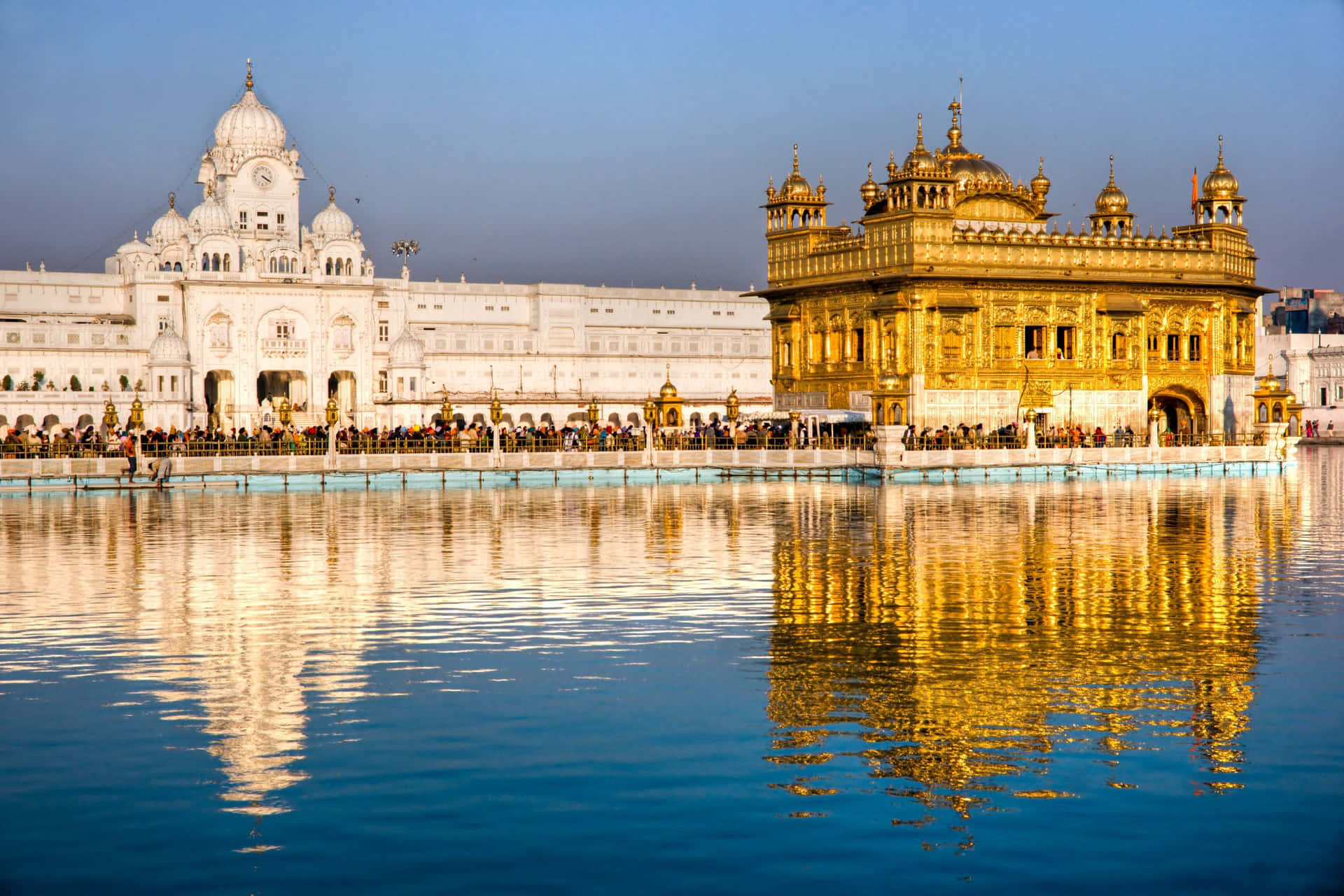 Majestic Golden Temple Reflecting over Serene Waters