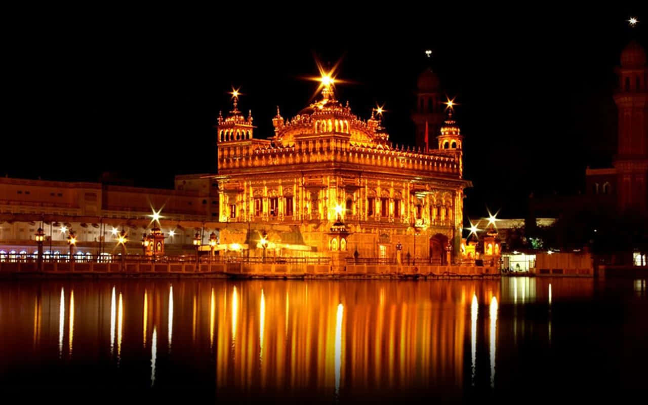 Golden Temple Shining Dome Wallpaper