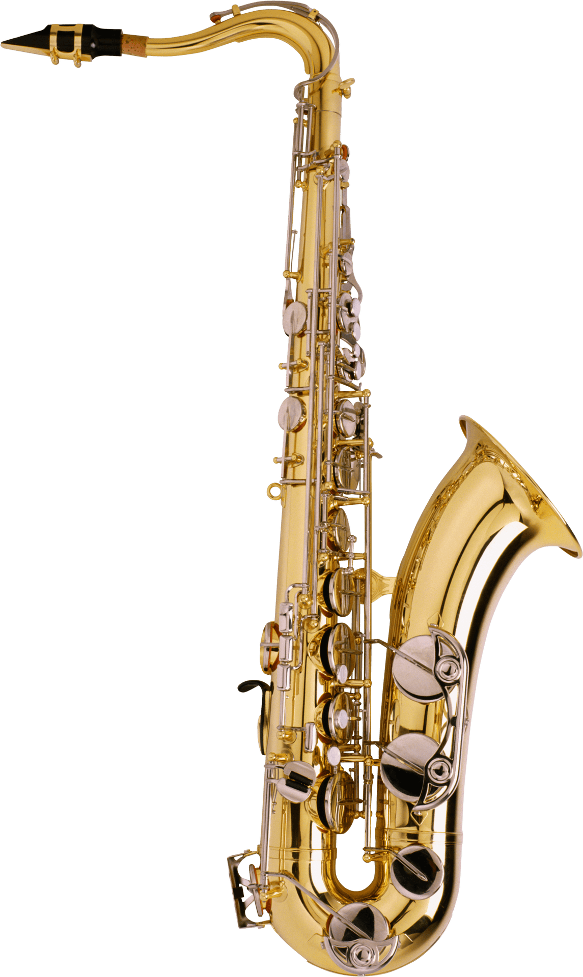 Golden Tenor Saxophone PNG