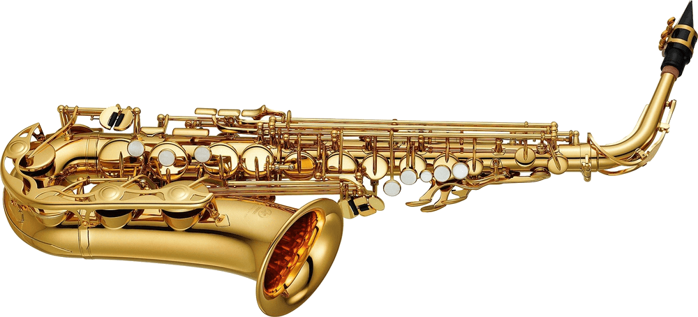 Golden Tenor Saxophone Isolated PNG