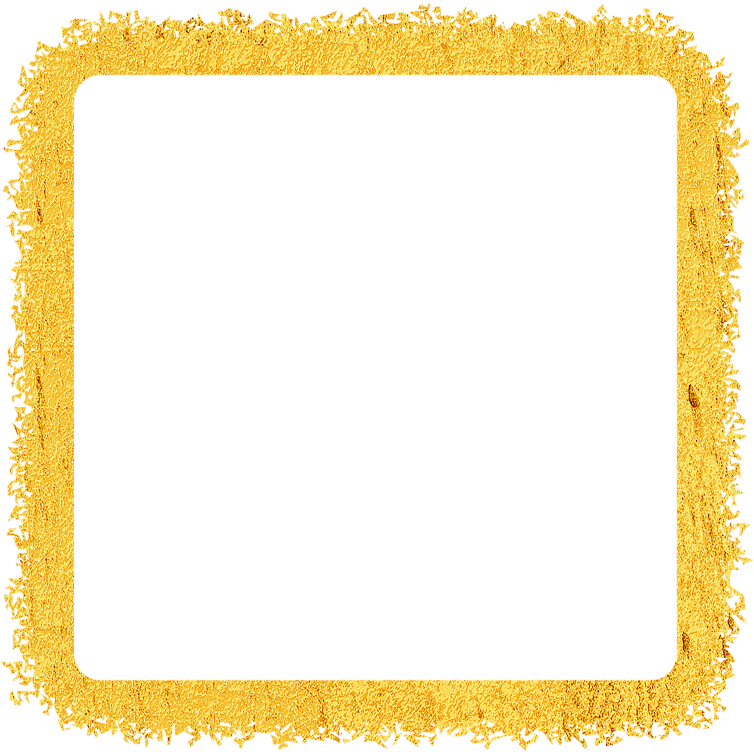 Golden Textured Square Frame PNG