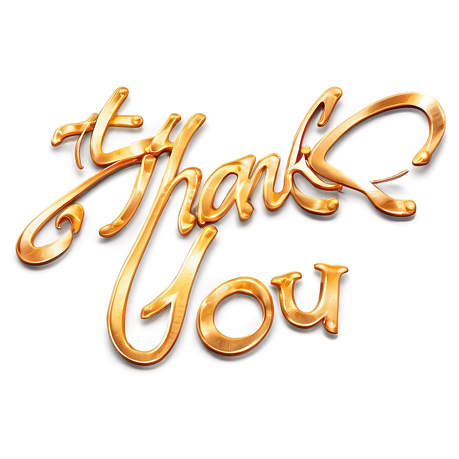 Download Golden Thank You Script Png 91 | Wallpapers.com