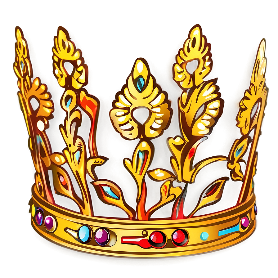 Golden Tiara Outline Png 05252024 PNG