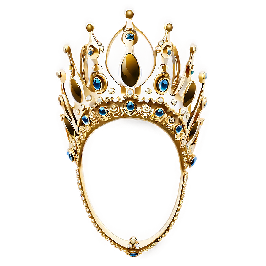 Golden Tiara Outline Png 4 PNG