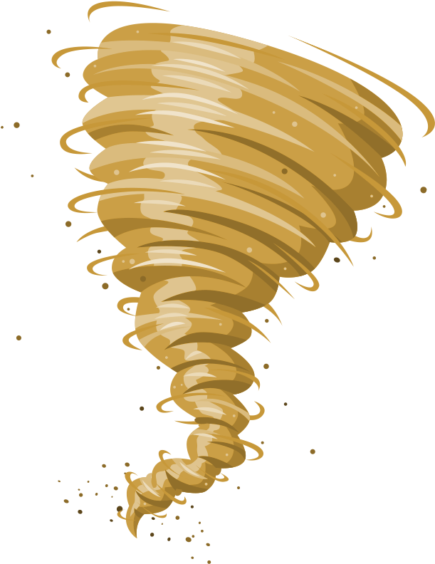 Golden Tornado Illustration PNG