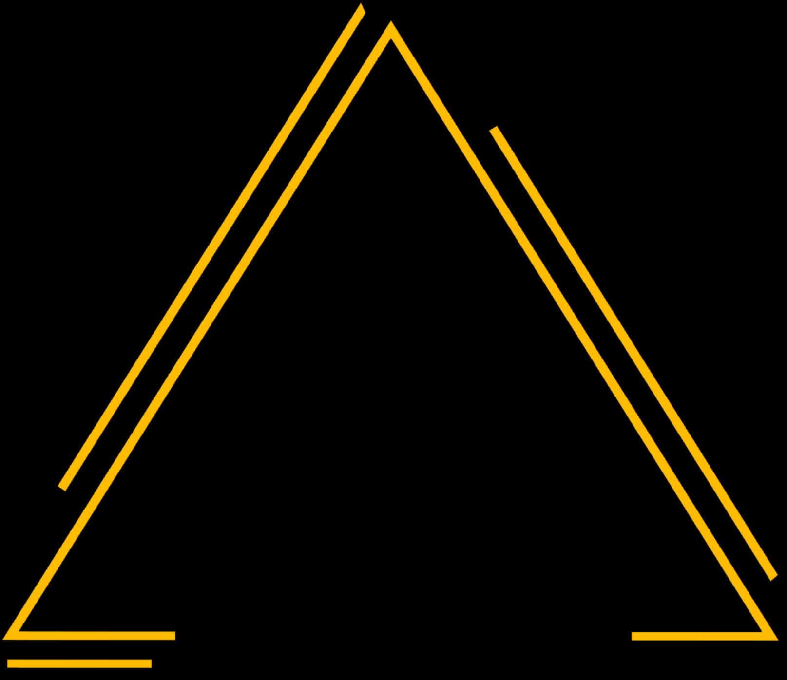 Golden Triangle Outline PNG