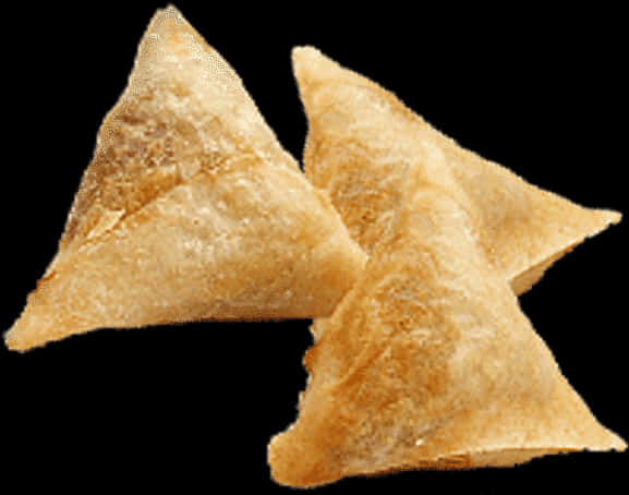 Golden Triangular Samosas PNG