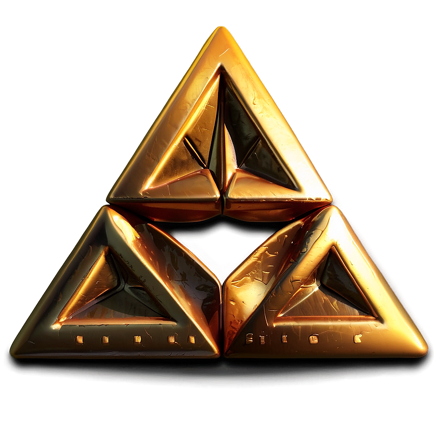 Golden Triforce Icon Png 05242024 PNG