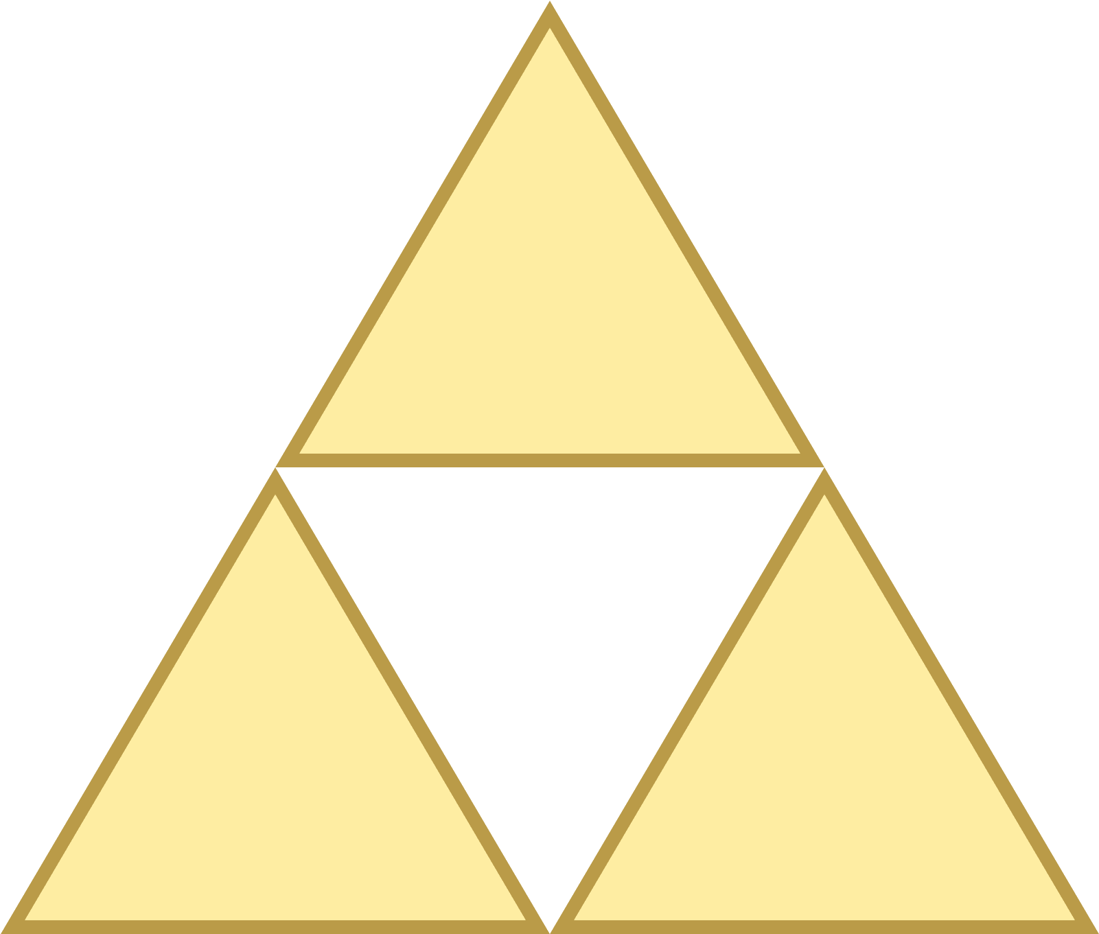Golden Triforce Symbol PNG