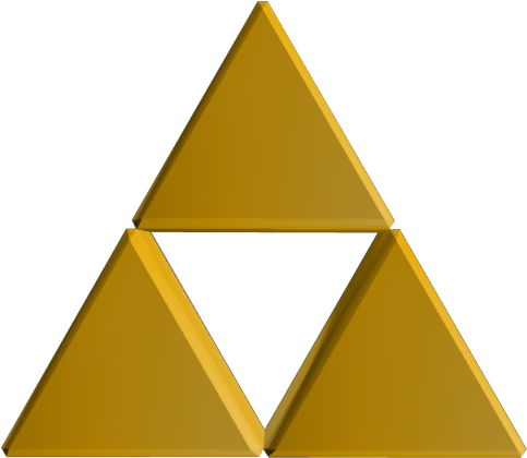 Golden Triforce Symbol.png PNG