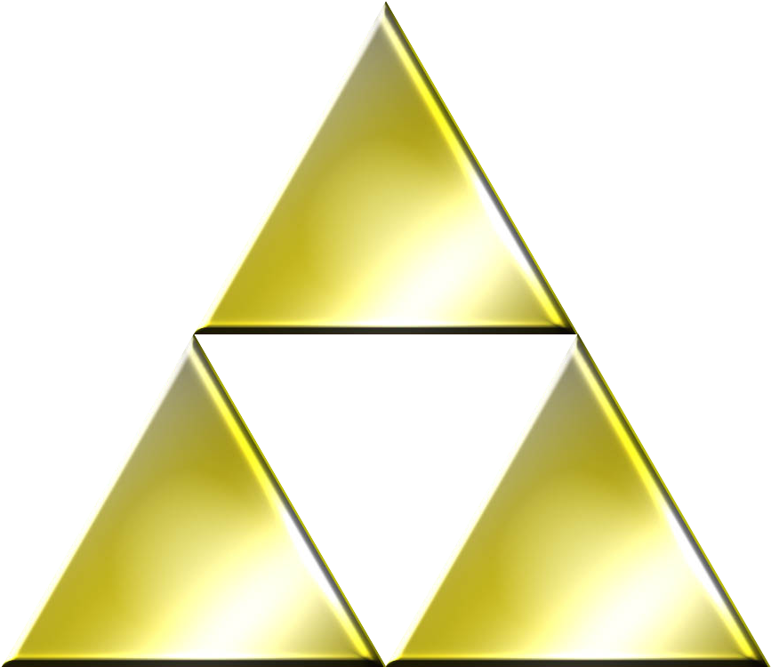 Golden Triforce Symbol PNG