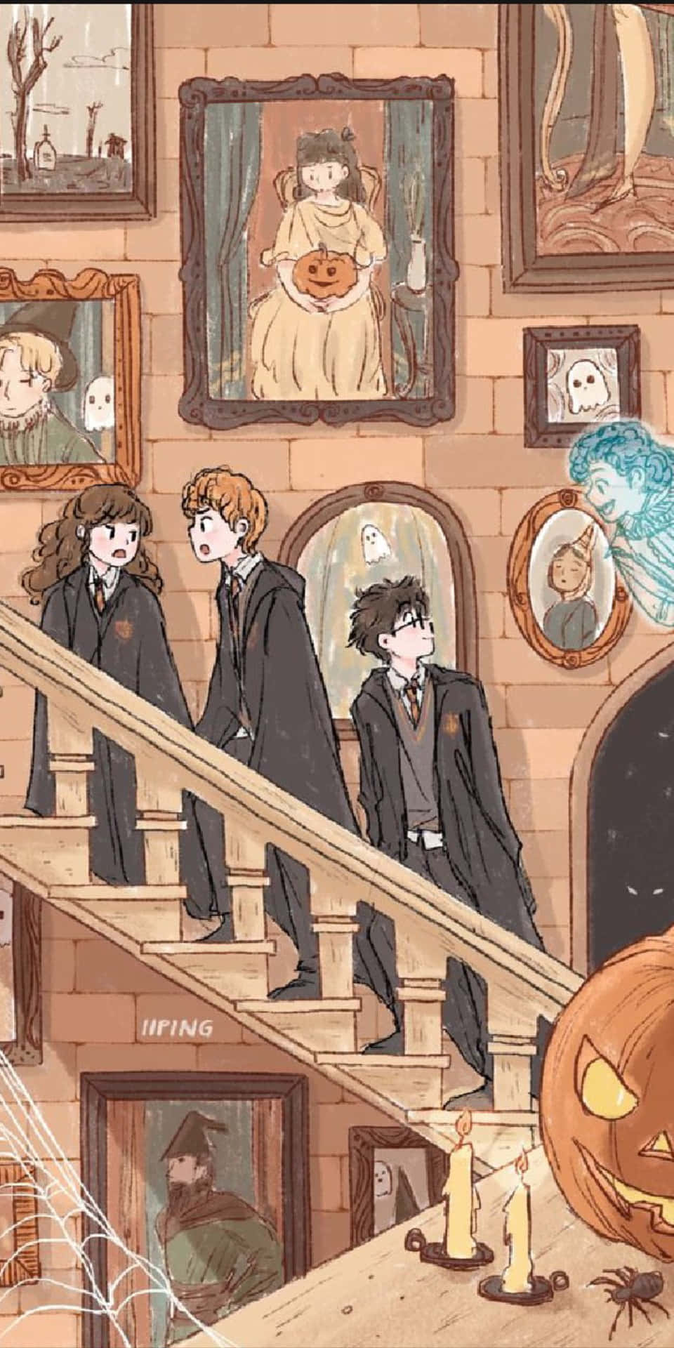 Harry,ron Och Hermione - Den Gyllene Triaden. Wallpaper