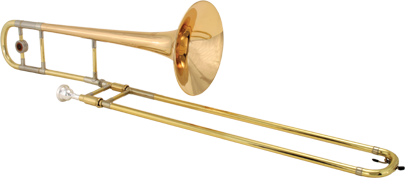 Golden Trombone Instrument PNG