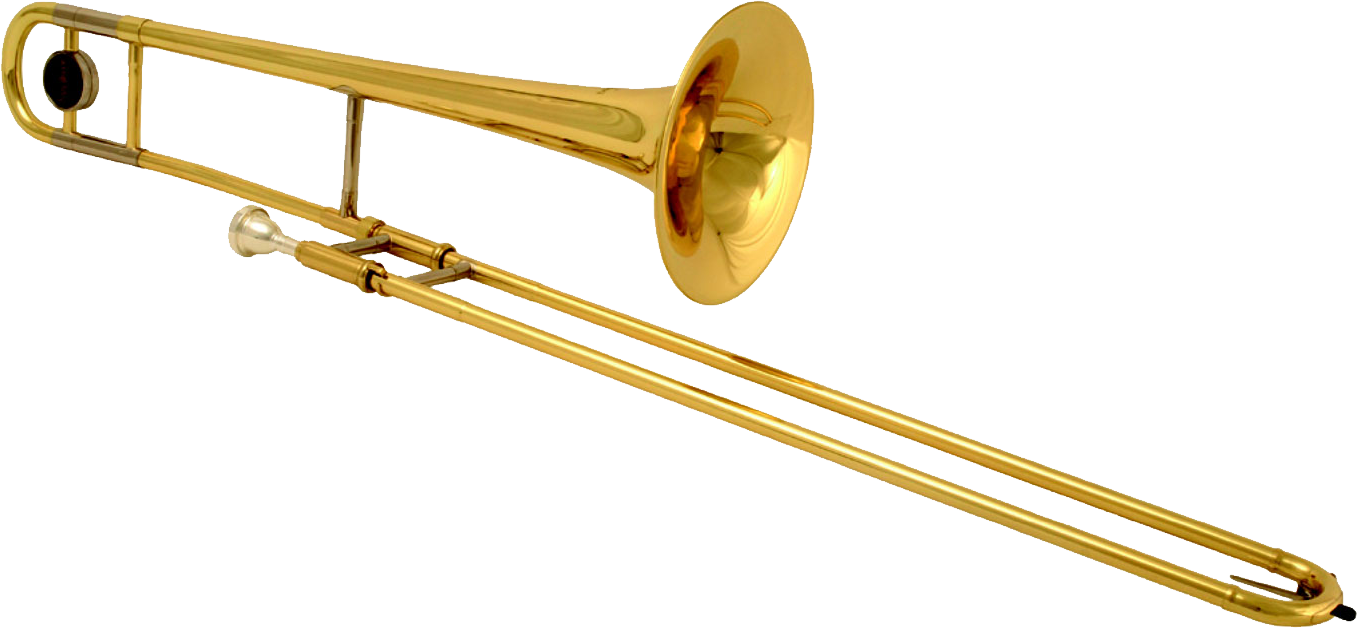 Golden Trombone Isolated PNG