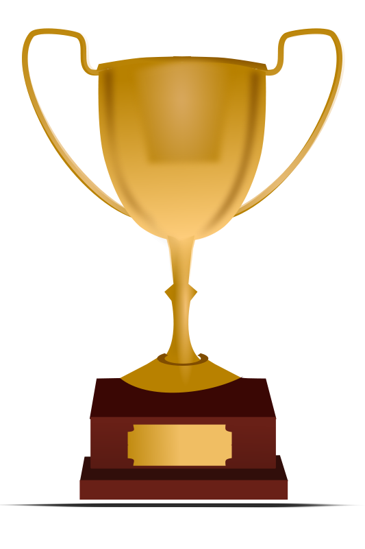 Golden Trophy Cup Award PNG