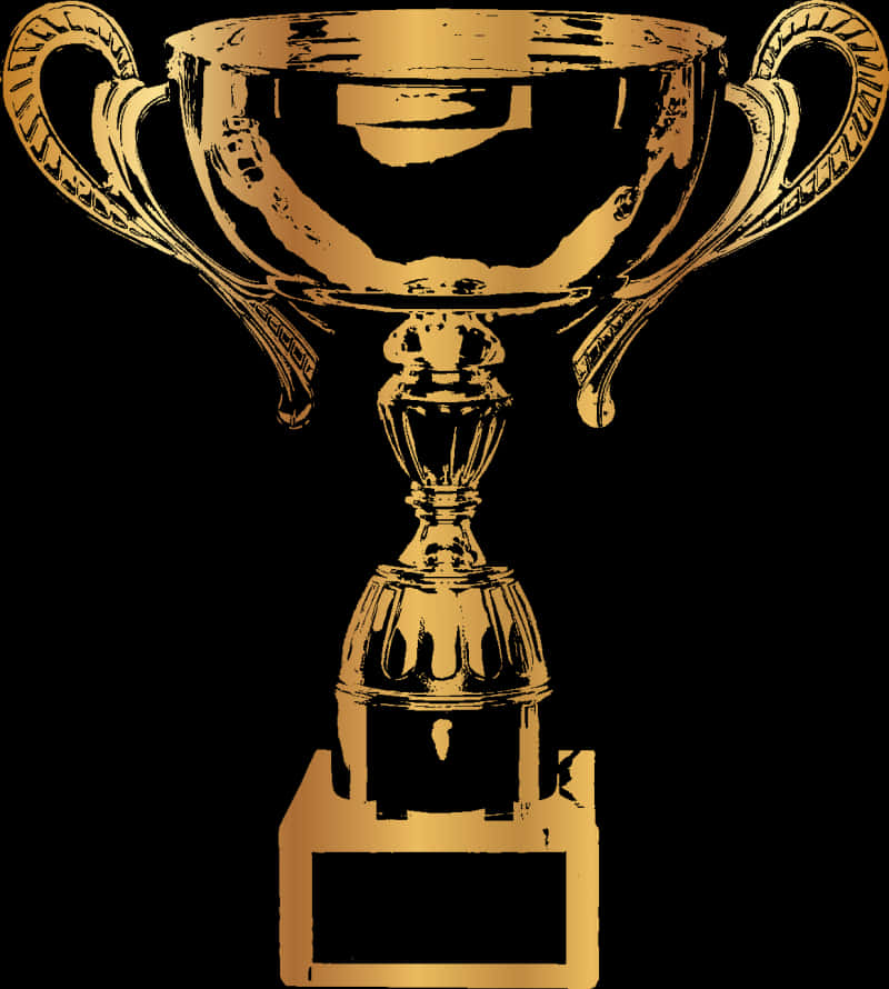 Golden Trophy Illustration PNG