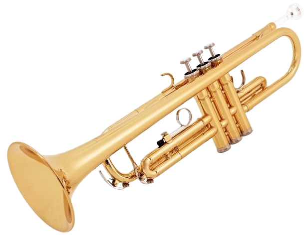 Golden Trumpet Isolatedon Transparent Background PNG