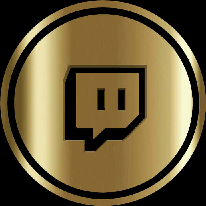 Golden Twitch Logo PNG