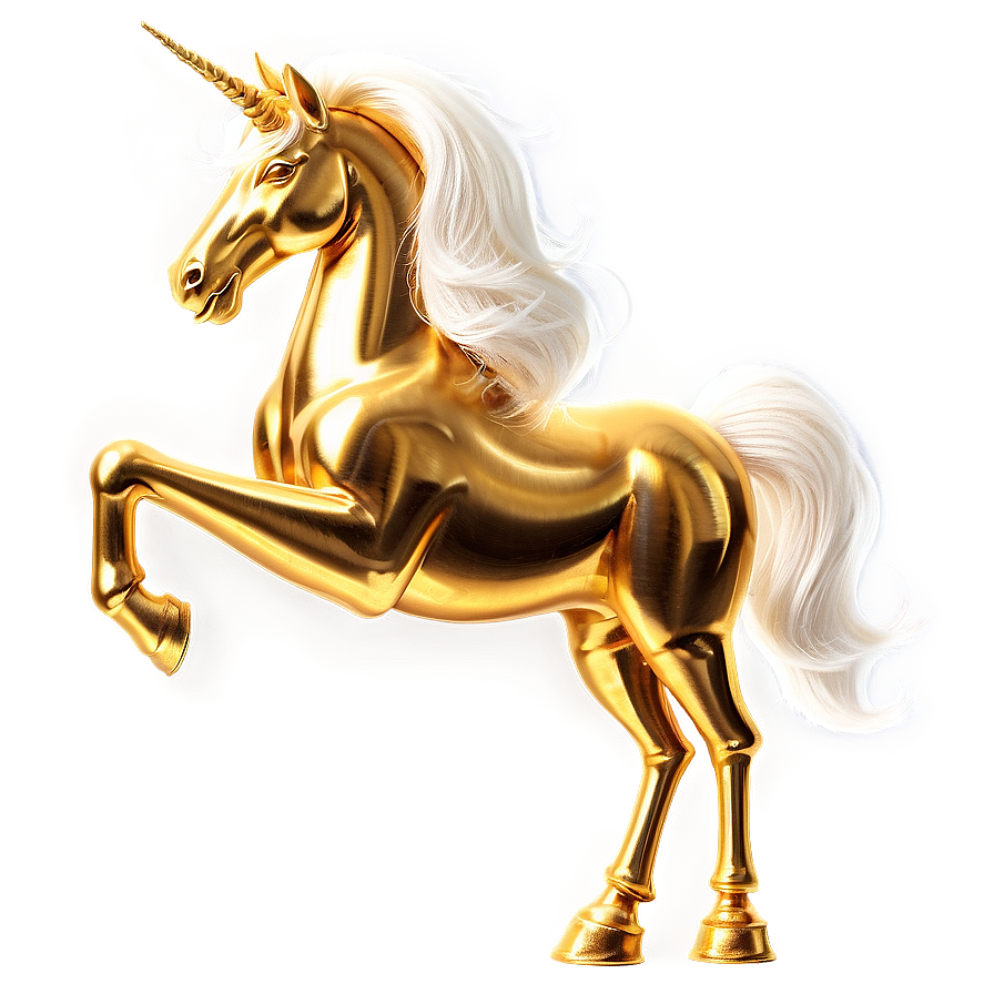 Golden Unicorn Png 05032024 PNG