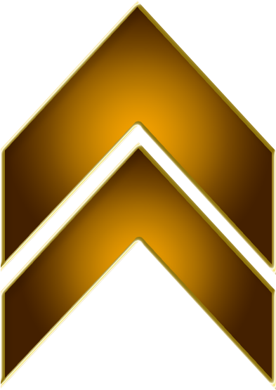 Golden Up Arrow Icon PNG
