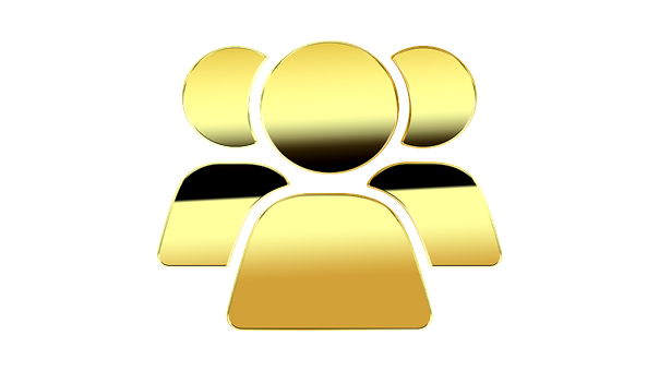 Golden User Group Icon PNG