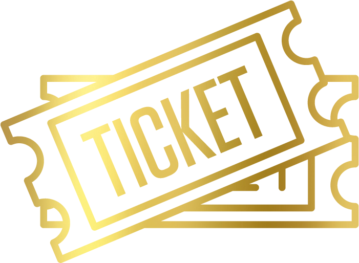 Golden V I P Ticket Design PNG